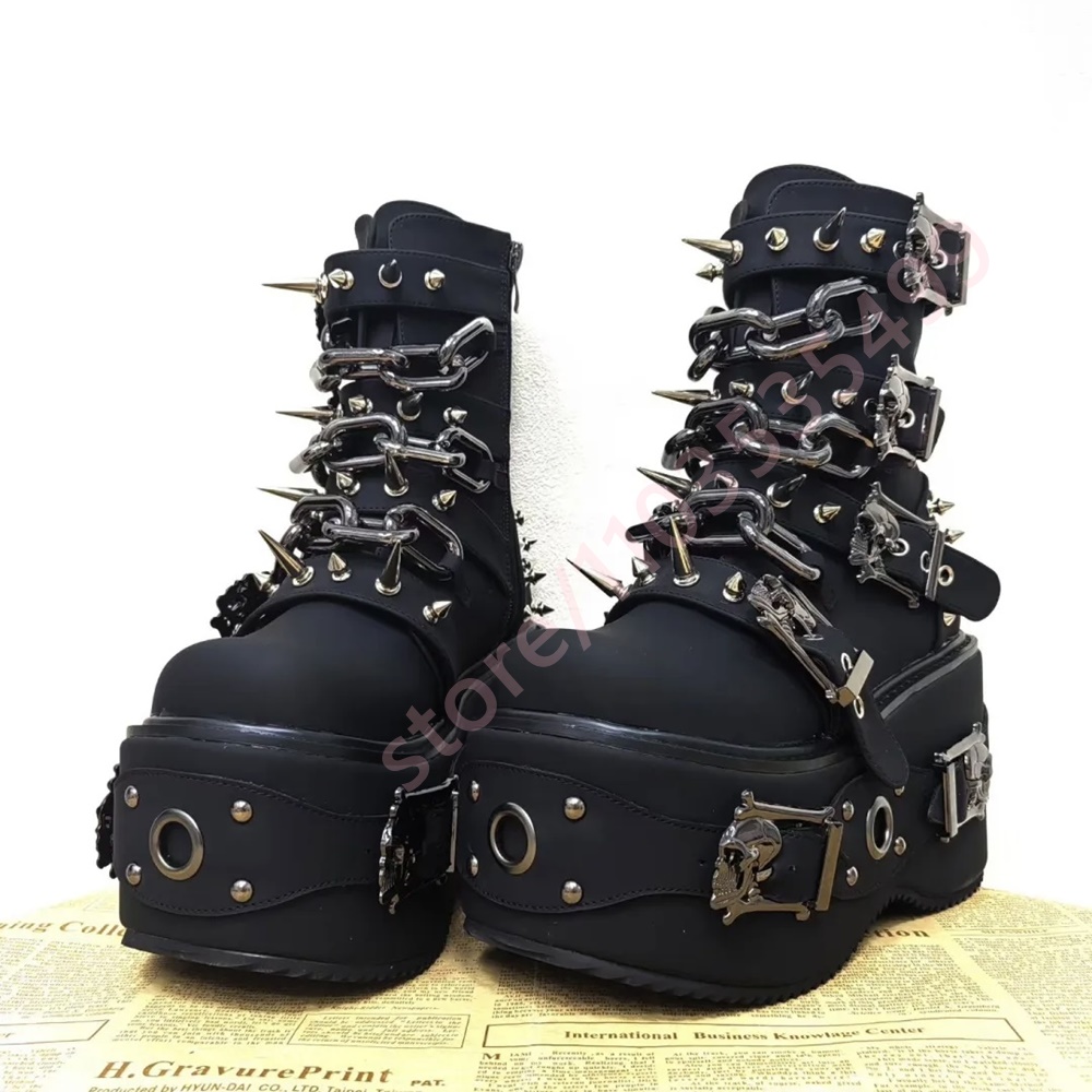 Botas de plataforma góticas ne - Motorcycle Chain reseña y precio