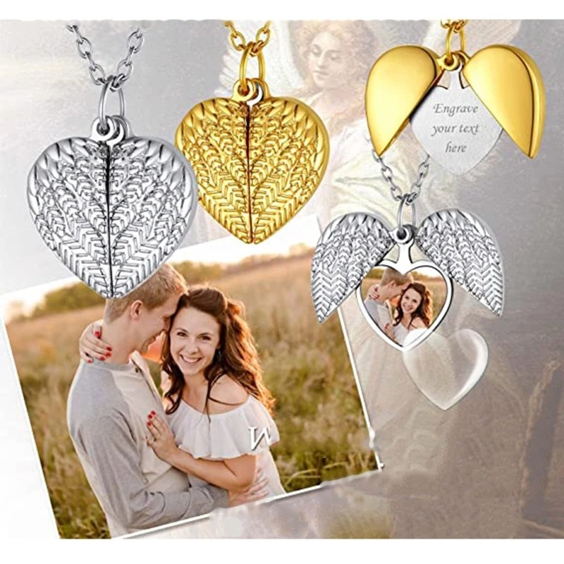 Collar con medallón de corazón - Steel Chain reseña y precio
