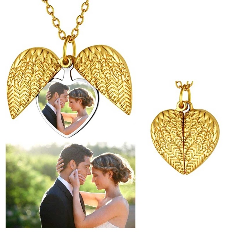 Collar con medallón de corazón - Steel Chain reseña y precio