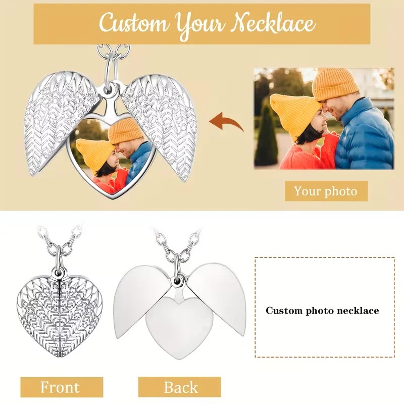 Collar con medallón de corazón - Steel Chain reseña y precio